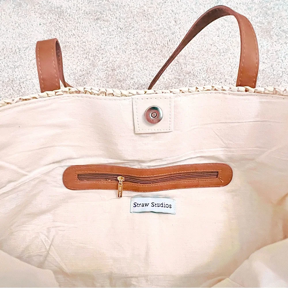 “ROSÉ ALL DAY” WOVEN BEACH TOTE 🏖️🥂👜🍾🛍️ (14”Tall x 19.5”Wide)*BRAND NEW!🎁*
